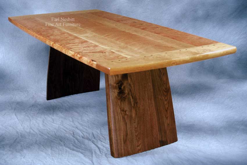 cherry and walnut dining table